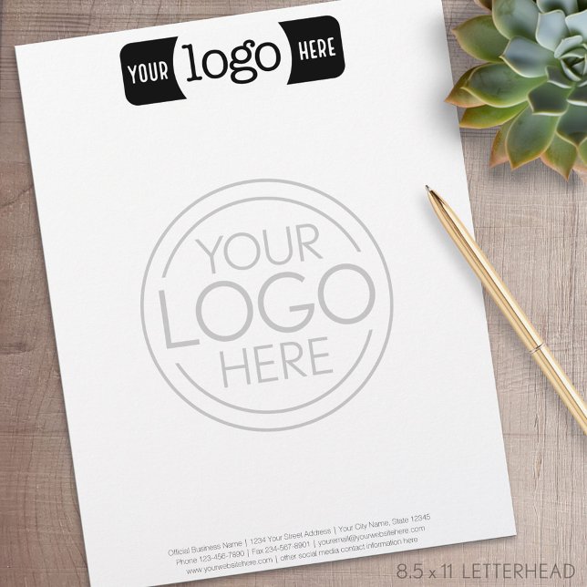 Briefkopf mit 2 Logos - ein Wasserzeichen (Personalized Letterhead )