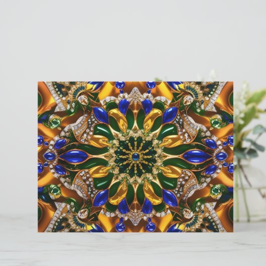 Briefkopf mit brasilianischem Farbdesign (Stehend Vorderseite)