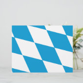 Briefkopf mit der Flagge Bayerns, Deutschland (Stehend Vorderseite)