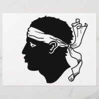 Briefkopf mit der Flagge Korsikas, Frankreich