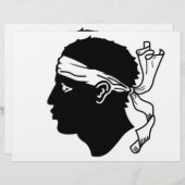 Briefkopf mit der Flagge Korsikas, Frankreich (Vorne/Hinten)