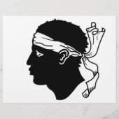 Briefkopf mit der Flagge Korsikas, Frankreich (Rückseite)