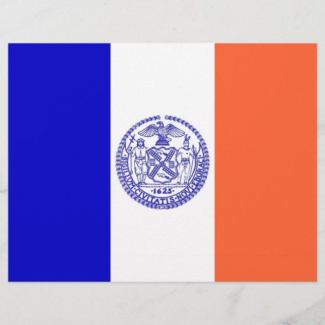 Briefkopf mit der Flagge New Yorks, USA (Vorderseite)