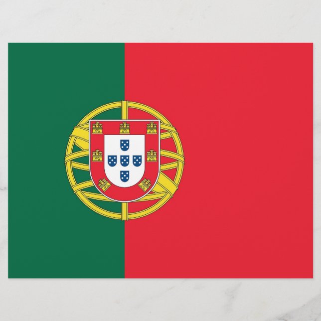 Briefkopf mit der Flagge Portugals (Vorderseite)