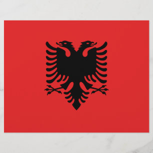 Briefkopf mit Flagge Albaniens