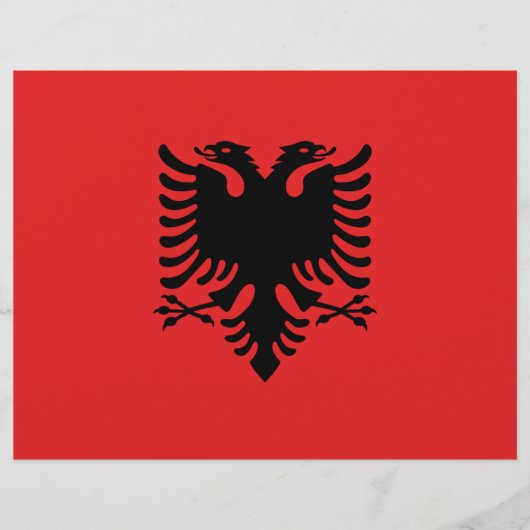 Briefkopf mit Flagge Albaniens (Vorderseite)