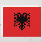 Briefkopf mit Flagge Albaniens (Vorne/Hinten)
