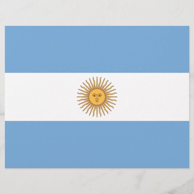 Briefkopf mit Flagge Argentiniens (Vorderseite)