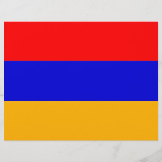 Briefkopf mit Flagge Armeniens (Vorderseite)