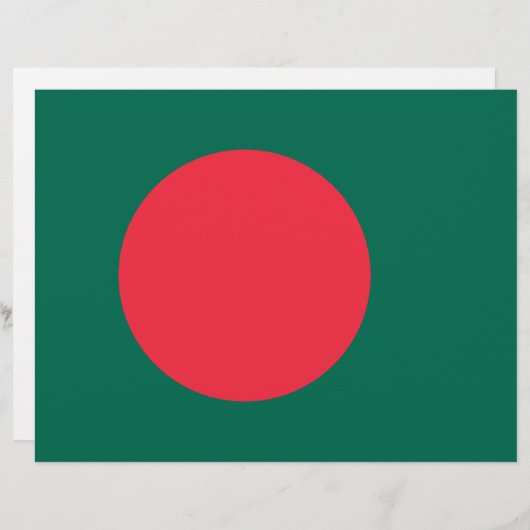 Briefkopf mit Flagge Bangladeschs (Vorne/Hinten)