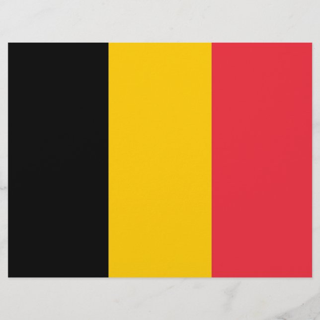 Briefkopf mit Flagge Belgiens (Vorderseite)