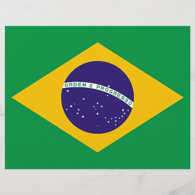 Briefkopf mit Flagge Brasiliens (Vorderseite)