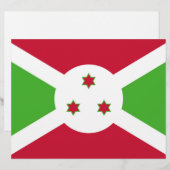 Briefkopf mit Flagge Burundis (Vorne/Hinten)