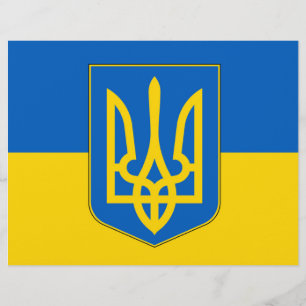 Briefkopf mit Flagge der Ukraine