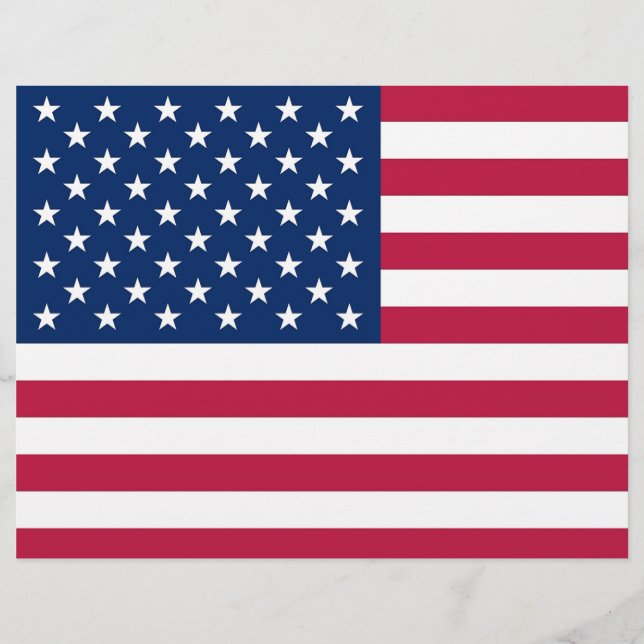 Briefkopf mit Flagge der USA (Vorderseite)
