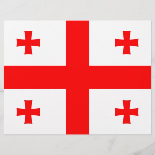 Briefkopf mit Flagge Georgiens (Vorderseite)