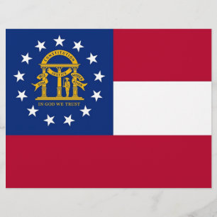 Briefkopf mit Flagge Georgiens, USA