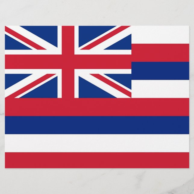 Briefkopf mit Flagge Hawaiis, USA (Vorderseite)