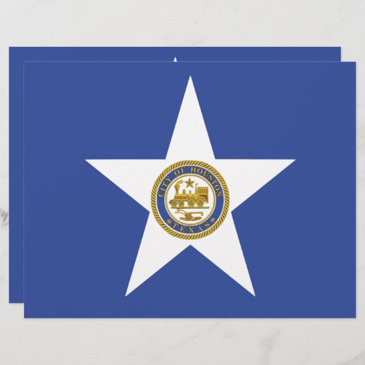 Briefkopf mit Flagge Houston, USA (Vorne/Hinten)