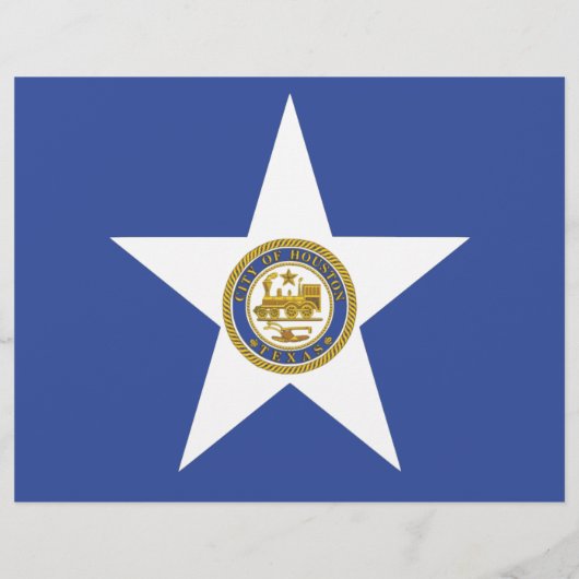 Briefkopf mit Flagge Houston, USA (Rückseite)