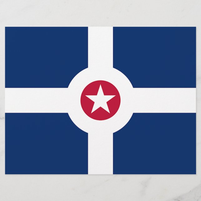 Briefkopf mit Flagge Indianapolis, USA (Vorderseite)