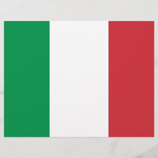 Briefkopf mit Flagge Italiens (Vorderseite)