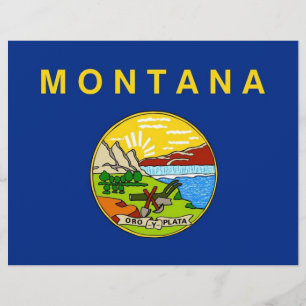 Briefkopf mit Flagge Montana, USA