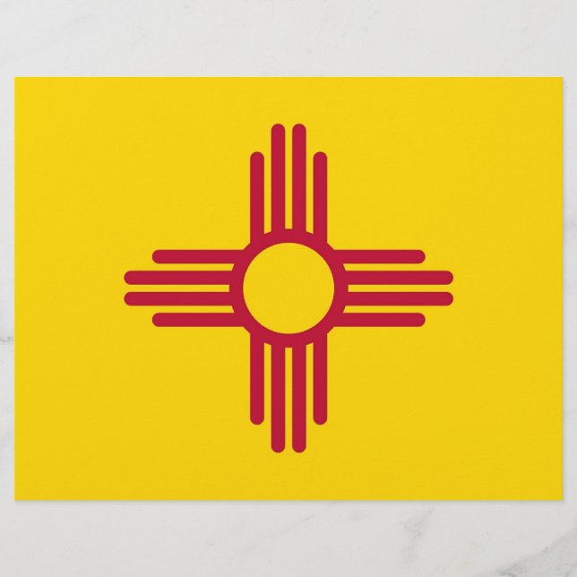 Briefkopf mit Flagge New Mexico, USA (Vorderseite)