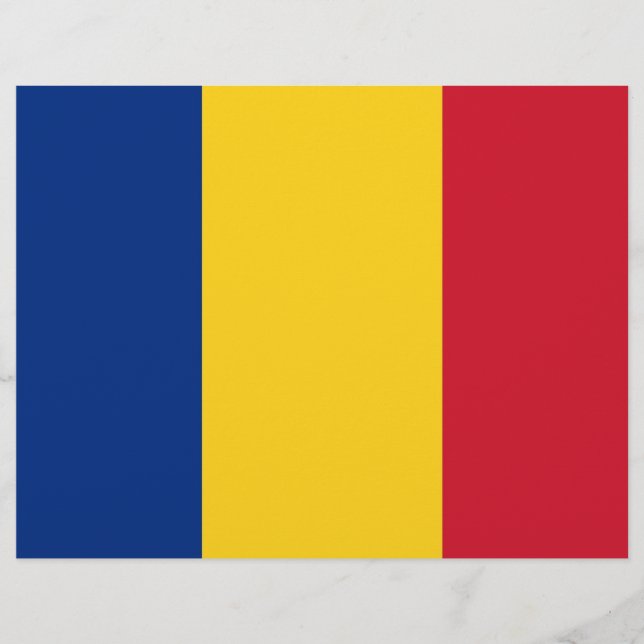 Briefkopf mit Flagge Rumäniens (Vorderseite)
