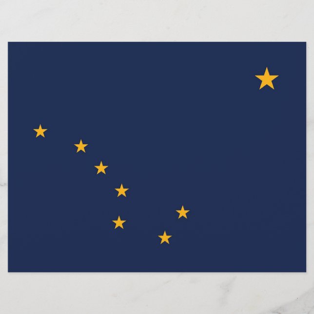 Briefkopf mit Flagge von Alaska, USA (Vorderseite)
