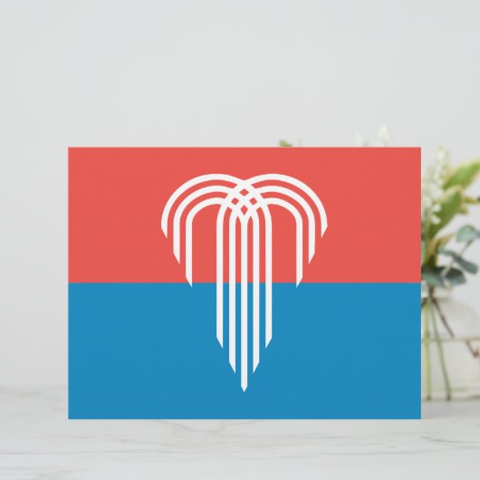 Briefkopf mit Flagge von Kansas City, Missouri (Stehend Vorderseite)