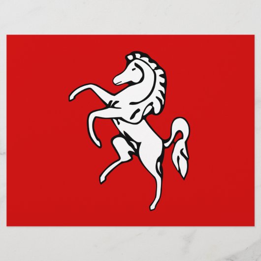 Briefkopf mit Flagge von Kent, England (Vorderseite)