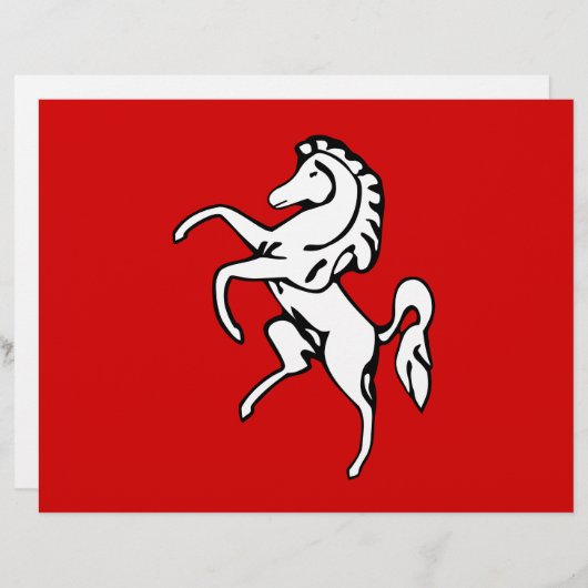 Briefkopf mit Flagge von Kent, England (Vorne/Hinten)