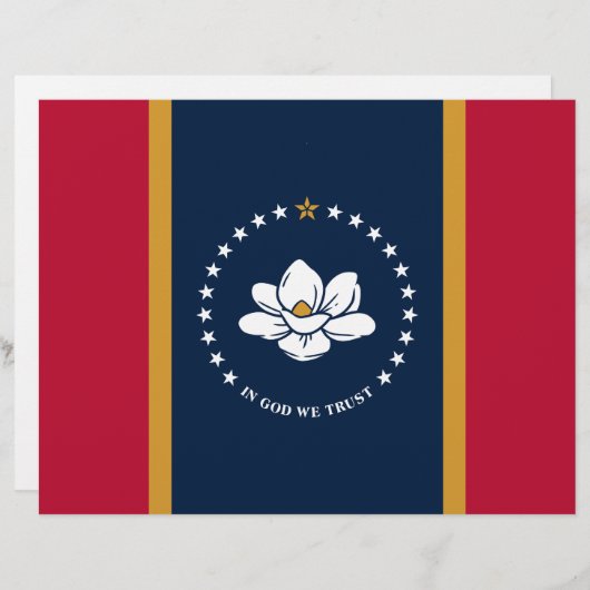 Briefkopf mit Flagge von Mississippi (Vorne/Hinten)