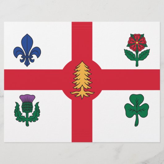 Briefkopf mit Flagge von Montreal, Kanada (Vorderseite)