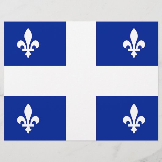 Briefkopf mit Flagge von Québec, Kanada (Vorderseite)