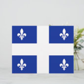 Briefkopf mit Flagge von Québec, Kanada (Stehend Vorderseite)