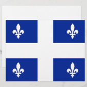 Briefkopf mit Flagge von Québec, Kanada (Vorne/Hinten)