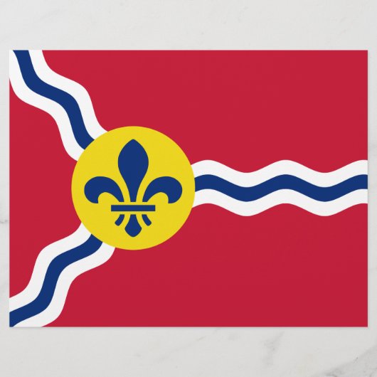 Briefkopf mit Flagge von St. Louis, Missouri (Vorderseite)