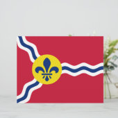 Briefkopf mit Flagge von St. Louis, Missouri (Stehend Vorderseite)