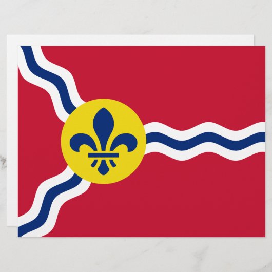 Briefkopf mit Flagge von St. Louis, Missouri (Vorne/Hinten)