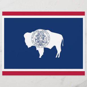 Briefkopf mit Flagge von Wyoming, USA