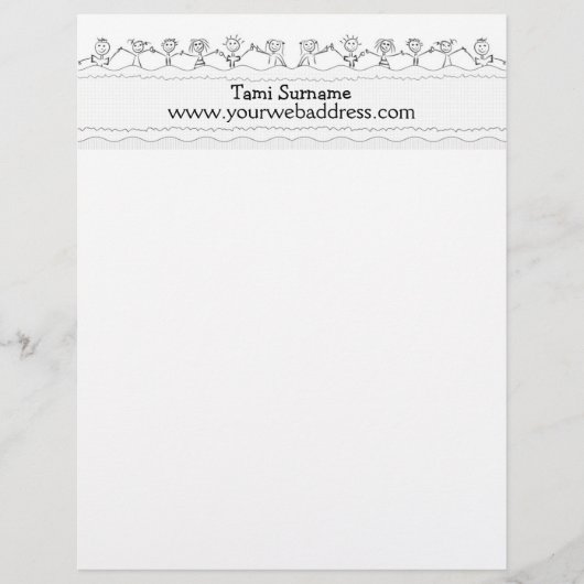 Briefkopf mit glücklichen Kindern (Vorderseite)