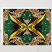 Briefkopf mit jamaikanischem Farbdesign (Vorne/Hinten)