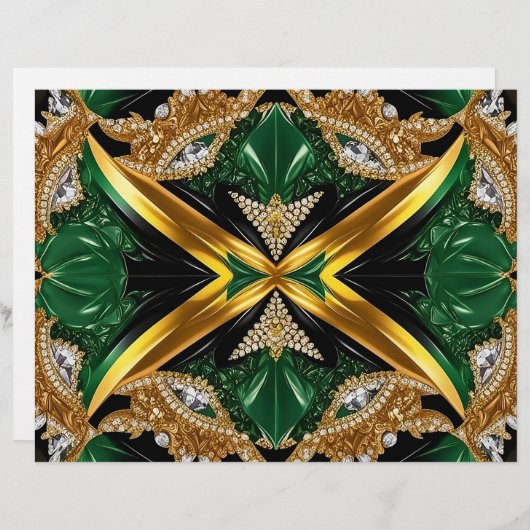 Briefkopf mit jamaikanischem Farbdesign (Vorne/Hinten)