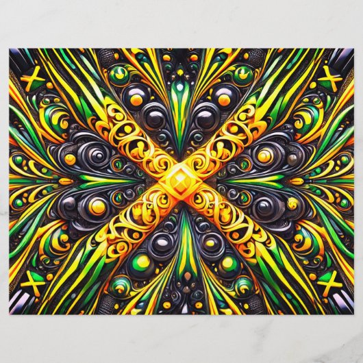 Briefkopf mit jamaikanischem Farbdesign (Vorderseite)