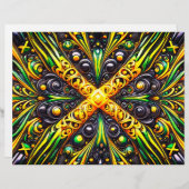 Briefkopf mit jamaikanischem Farbdesign (Vorne/Hinten)