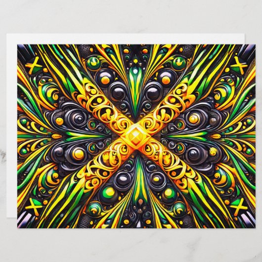 Briefkopf mit jamaikanischem Farbdesign (Vorne/Hinten)