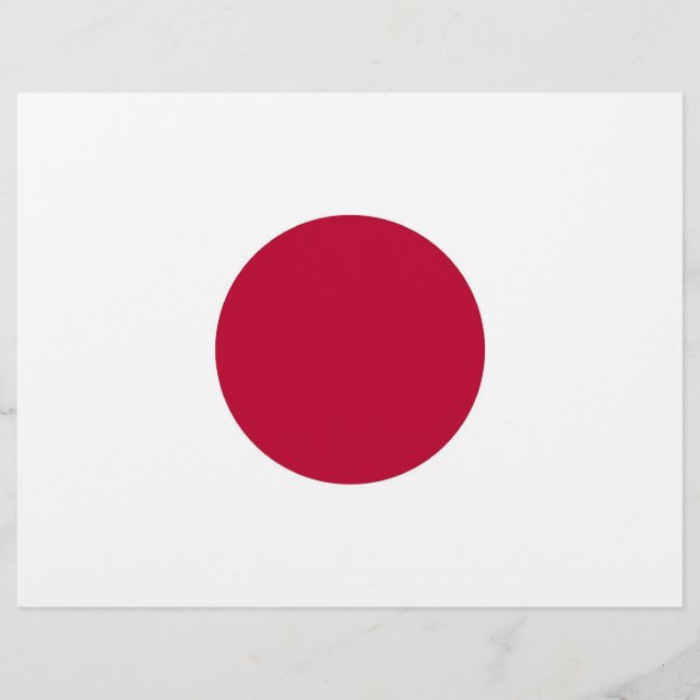 Briefkopf mit japanischer Flagge (Vorderseite)