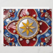 Briefkopf mit kolumbianischem Farbdesign (Vorne/Hinten)